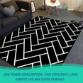 thumbnail image 4 of Newest Nordic Living Room Bedroom Bedside Rug - Black And White Stripes, 4 of 7