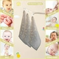 thumbnail image 3 of SKYSONIC Winter Gold Falling Snowflake Baby Muslin Washcloths Face Towel, 3 PCS Merry Christmas Burp Cloths Cotton Wipes Infant Wash Cloth for Newborn Boys Girls 12"x12", 3 of 7