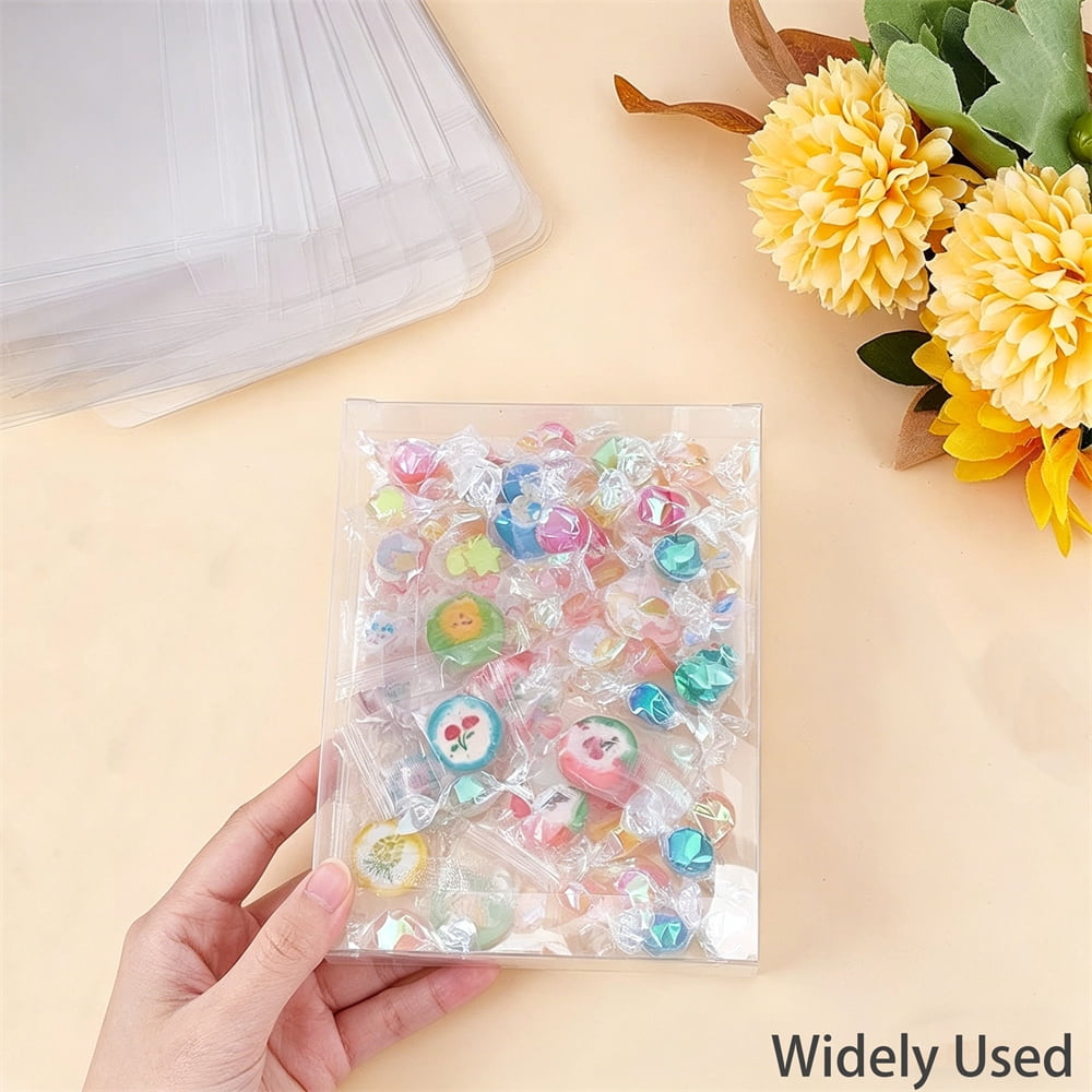 Diyannol 15Pcs Clear Greeting Card Storage Box 4.5 x 6 x 1 Inch Rectangle Wedding Favor Boxes Photo Storage Box for Crafting and Holiday Gifting Packaging