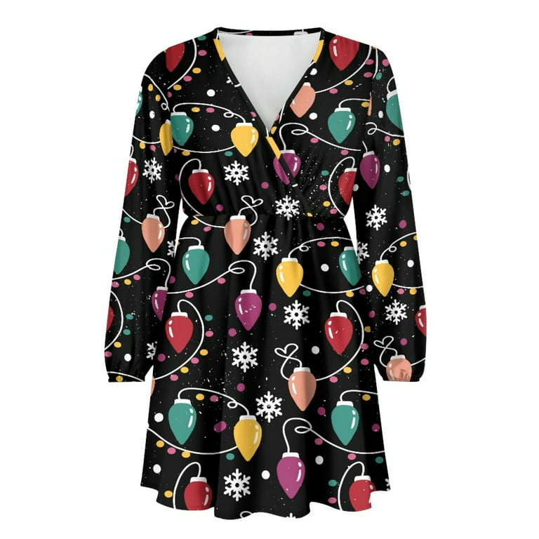 a line dress christmas party Hnewly Christmas Party A-line Sleeveless Dress Red Black Kawaii Bow Ha hnewly
