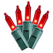 Holiday Time 65.7 ft, 300 Count Red Incandescent Mini String Christmas