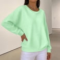 thumbnail image 4 of Blusas de Manga Larga para las Mujeres Cómodas de Cuello Redondo Sólido Casual Camiseta Blusa, Camisetas de Manga Larga de la Moda de las Mujeres, 4 of 6