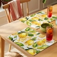 thumbnail image 4 of Placemat Set of 4 Yellow Lemon Leaves Placemats for Dining Table Fruit Washable Table Mats for Kitchen and Party Decor Indoor & Outdoor Use, 4 of 8