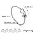 thumbnail image 1 of HIPEE Fashion Stainless Steel A-Z 26 Letters Rings Double Heart Hollow Women Ring For Women Charm Wedding Finger Jewelry Gift, 1 of 5