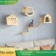 thumbnail image 1 of Marco de escalada para gatos montado en la pared Plataforma de salto para gatos de madera maciza montada en la pared Tabla para rascar para gatos Plataforma de salto para gatos Nido de pared Poste, 1 of 4