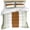 Multicolor, variant on 3 Piece Modern Brown Blue Duvet Cover Set Queen Size,Microfiber Comforter/Quilt Cover with Corner Ties and 2 Pillowcases,Boho Contemporary Geometric Striped All Season Bedding with Zipper Closure