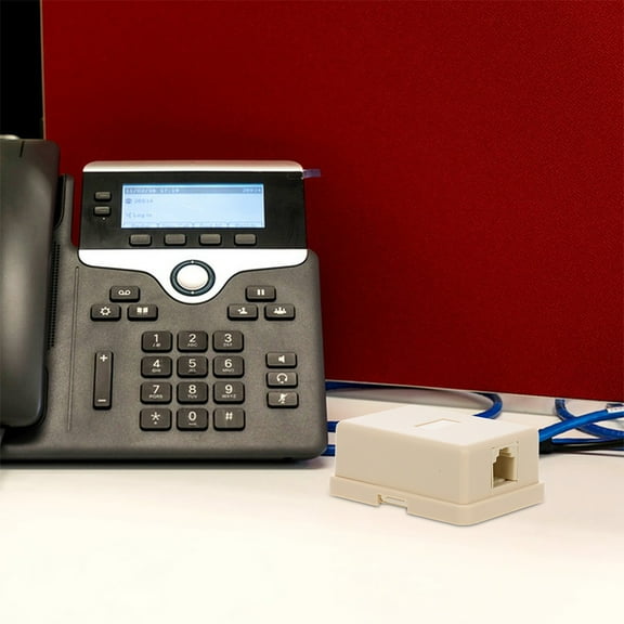 GOOHOCHY 2pcs Telephone Junction Box For Single Hole Phones Line Splitter Phone Splitter Line Adapter Telephone Accessories For Home Office