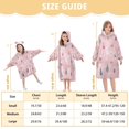 thumbnail image 3 of Wearable Blanket with Sleeves and Pocket Oversized Hooded Sweatshirt 3-14 YR Pink Christmas Pattern S, 3 of 7