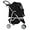 Black, variant on HYJY 3 Wheels Pet Stroller Dog Cat Cage Jogger Stroller for Medium Small Dogs Cats Travel Folding Carrier Waterproof Puppy Stroller with Cup Holder & Removable Liner,Black