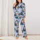 thumbnail image 2 of Fotbe Police Car Conjunto de Pijama de Manga Larga para Mujer con Estampado, Ropa de Dormir de 2 Piezas, Conjunto de Casa Suave y Cómodo con Bolsillos-Small, 2 of 7