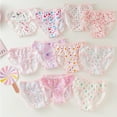 thumbnail image 3 of Bellafa 12-Packs Girls Birefs Multiple Prints Little Girls Underwear Briefs Toddler Kids 100% Cotton Floral Lace Panties, 3 of 9
