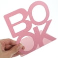 thumbnail image 5 of 2 Pcs Book End Metal Bookend Study Room Decoration 14x13x12.5cm Pink, 5 of 8