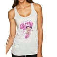 thumbnail image 1 of Wild Bobby Shore Surfer Betty Boop Betty Boop Tri-Blend Racerback Tank Top, Heather White, X-Large, 1 of 5