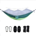 thumbnail image 2 of Sentmoon Hammocks for Outside Double Parachute Cloth Hammock Camping Mosquito Net Included Bug Proof Outdoor Portable Lightweight Backpacking Hammock with Mosquito Netting Travel, 2 of 7