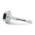 thumbnail image 3 of Sterling Silver White & Green CZ Rhodium Ring, 3 of 5