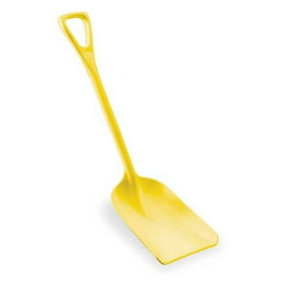 Hygienic Square Point Shovel, Polypropylene Blade, 23 1/2 in L, Yellow