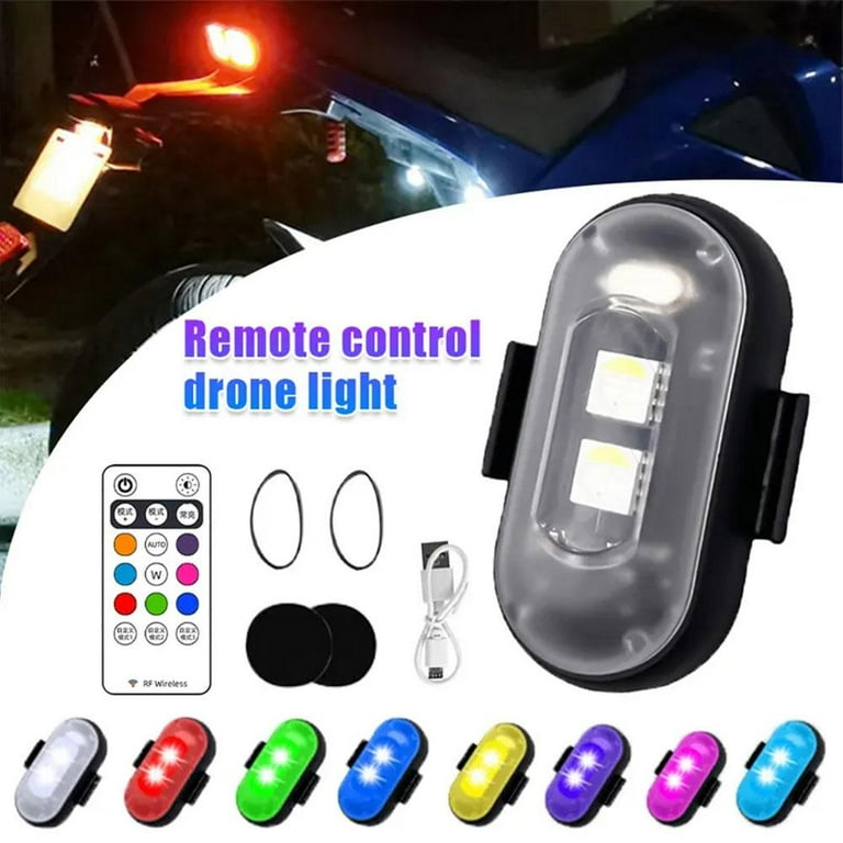4PCS LED Car Strobe Lights With Remote Control, Wireless Car