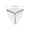 thumbnail image 2 of Uxcell 8 Pack Decorative Box Corner Cover, 18mm Metal Edge Guard, Furniture Corner Edges Protector, Silver, 2 of 6