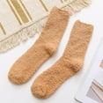 thumbnail image 7 of ManxiVoo Plush Thermal Socks 2 Pairs Set for Men Cozy Indoor Outdoor Wear Soft Comfortable Mid Crew Socks Cold Weather Khaki, 7 of 7
