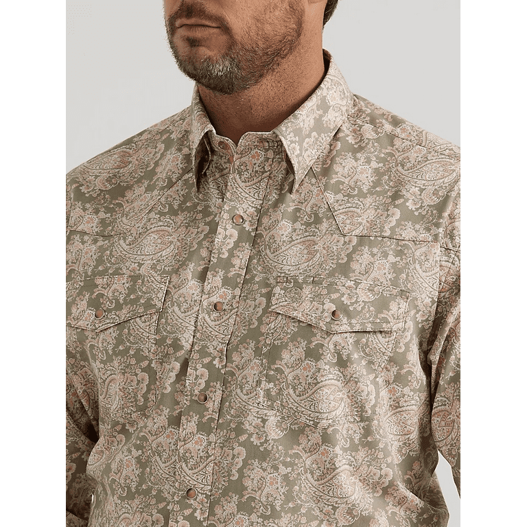 Wrangler George Strait Green Print - Mens Shirt - 112344893 