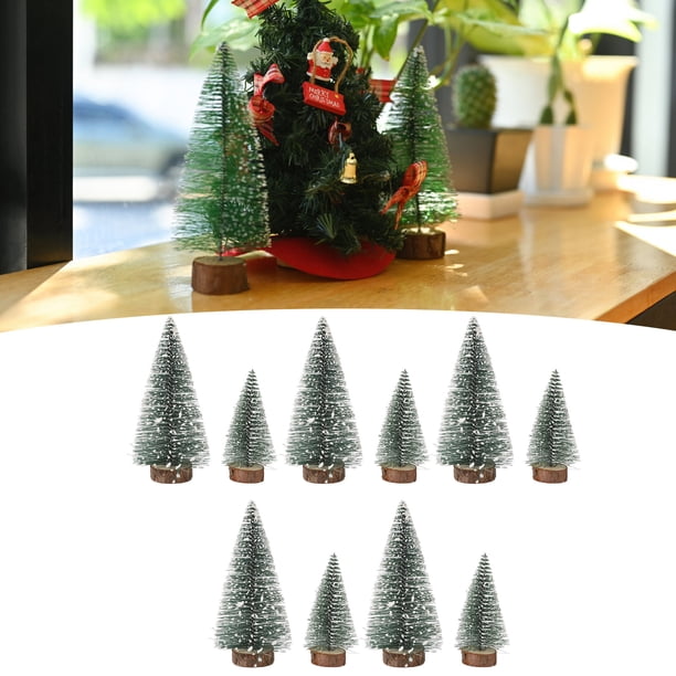 Decoración De árbol De Pino De Navidad, Encantador árbol De Pino Pequeño De Navidad Decorativo Reutilizable De 10 Piezas Para Mesa