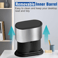 thumbnail image 6 of Mini Trash Can with Lid, 4L Small Kitchen Compost Bin Countertop Trash Can, Stainless Steel Mini Garbage Can Silver, 6 of 7
