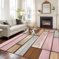 thumbnail image 2 of Large Area Rugs for Living Room Bedroom, Pink Brown Vintage 5'x8' Rug Washable Carpet Runner Indoor Outdoor, Retro Farmhouse Elegant Pastoral Non Slip Floor Mats Rug for Kitchen, Bathroom, 2 of 8