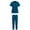Deep Blue, variant on LYMAYTER Women Multi-pocket Design Nurse Uniform Quick-Dry Comfort Ventilate Routine Operating Room Nurse Uniform for S-2XL
