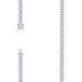 thumbnail image 2 of 925 Sterling Silver Round Cut Moissanite Unisex 6mm Cuban Link Necklace 22" Chain |4.99 Ct., 2 of 2