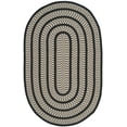 thumbnail image 2 of SAFAVIEH Braided Tanisha Bordered Reversible Area Rug, Ivory/Black, 6' x 9' Oval, 2 of 11