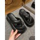 thumbnail image 2 of New Arrival Black Extra Large Size Thick-soled Flat Slipper For Outdoor Walking, Summer, 2 of 3