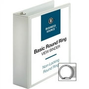 Business Source, BSN09959, Round-ring View Binder, 1 Each, White