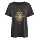 thumbnail image 4 of Puntoco Blusa de manga corta con estampado de calavera, sol y luna, estilo vintage, para mujer Puntoco Puntoco-3073, 4 of 9