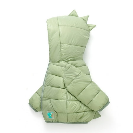 

FZM Christmas Toddler Kids Baby Boys Girls Winter Warm Solid Dinosaur Padded Coats Outerwear Hooded Jacket Outwear