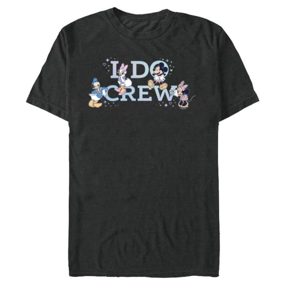 Disney “I Do Crew” Wedding Bridal Shower Bachelorette Party - Short Sleeve Blended T-Shirt for Adults - Customized-Dark Heather