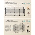 thumbnail image 3 of Corral para mascotas SONGMICS de malla metálica 123x63x41 cm negro, 3 of 8