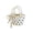 White, variant on NCY Polka Dot Tote Bag Y2K Retro Cute Mini Crossbody Handbag Beaded Bow Lace Small Slouchy Hobo Shoulder Purse 90s for Lipsticks