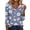 Blue, variant on 3/4 Length Sleeve Boho Floral Blouses for Women Casual Dressy V Neck Vintage Graphic Tees Loose Fit Lightweight Spring Tops 2026 Light Blue XL
