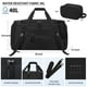 thumbnail image 4 of Bolsa de viaje para gimnasio Dakuly, impermeable, 40 L, con compartimento para zapatos, color negro, 4 of 6