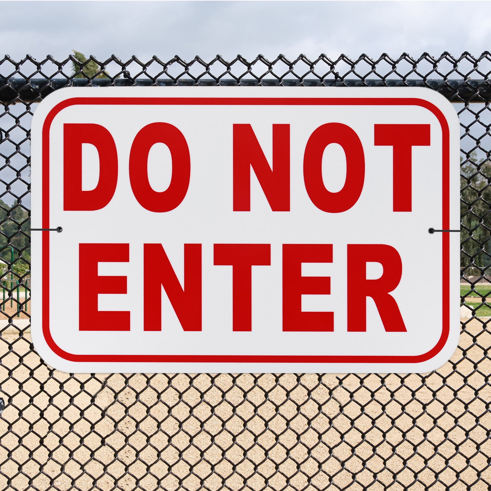 Uxcell 1-Pack Do Not Enter Sign, 14 x 10 Inch Aluminum Sign