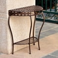 thumbnail image 2 of International Caravan Santa Fe Iron Nailhead 2-Tier Half Moon Table, 2 of 5