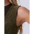 thumbnail image 5 of DARING DIVA Women's Mesh Tops Glitter Party Club Sparkly Shirt XL Black Gold, 5 of 6
