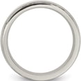 thumbnail image 2 of Titanium/Silver Two-Tone Edward Mirell Gray Ti With Sterling Silver Double Inlay 6mm Band (Size 13), 2 of 3