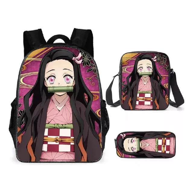 Demon Slayer: Kimetsu No Yaib Color Double Ghost Extresses 215 Backpack 3 Piece Set