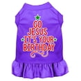 thumbnail image 1 of Go Jesus Screen Print Dog Dress Purple Med (12), 1 of 1