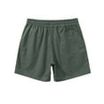 thumbnail image 6 of JTieacloth Mens Cargo Short Male Summer Shorts Solid Color Cotton Tie Suit Cool Breathable Four Quarter Pants,Green, 6 of 6