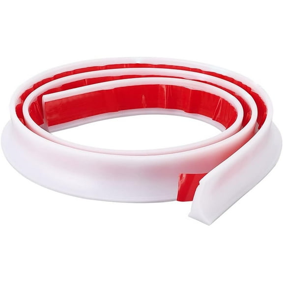 39 Inch Water Barrier for Sink Silicone Shower Threshold Water Dam Strip Sink Splash Guard Water Stopper for Buthtub Shower Splash Guard for Kitchen Sink Countertop Shower Bathroom White