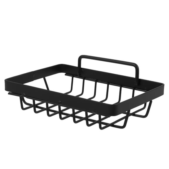 LRXIYODE Bathroom Soap Dishes 1Set Triangular Black Soap Holder No Drilling Adhesive Installation for Showers