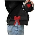thumbnail image 4 of Xixinqiwan Valentine's Day Long Sleeve Shirts,Women Love Heart Valentines Day Sweatshirts Raglan Pullover Tops Long Sleeve Shirt, 4 of 6