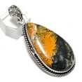 thumbnail image 2 of Natural Bumblebee Jasper Handmade 925 Sterling Silver Pendant 2.52", 2 of 2
